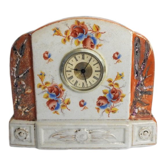 Antique Wall Decor Antique Ceramic Depose Terra Mantel Clock With